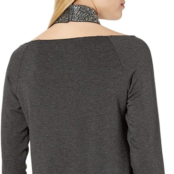 Bailey 44 "Shrine of Terror" Sweatshirt with Embellished Choker S - Picture 6 of 16